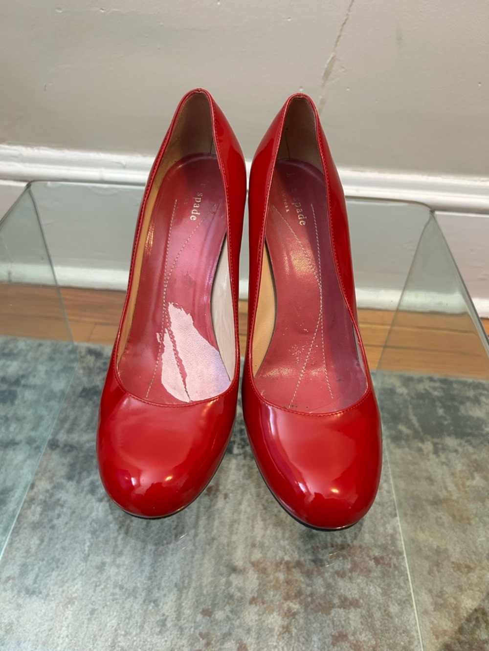 kate spade Red Patent Leather Round-Toe Pumps